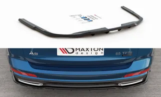 Maxton Design Central Rear Splitter W/Vertical Bars For C8 Audi A6 S-Line / S6